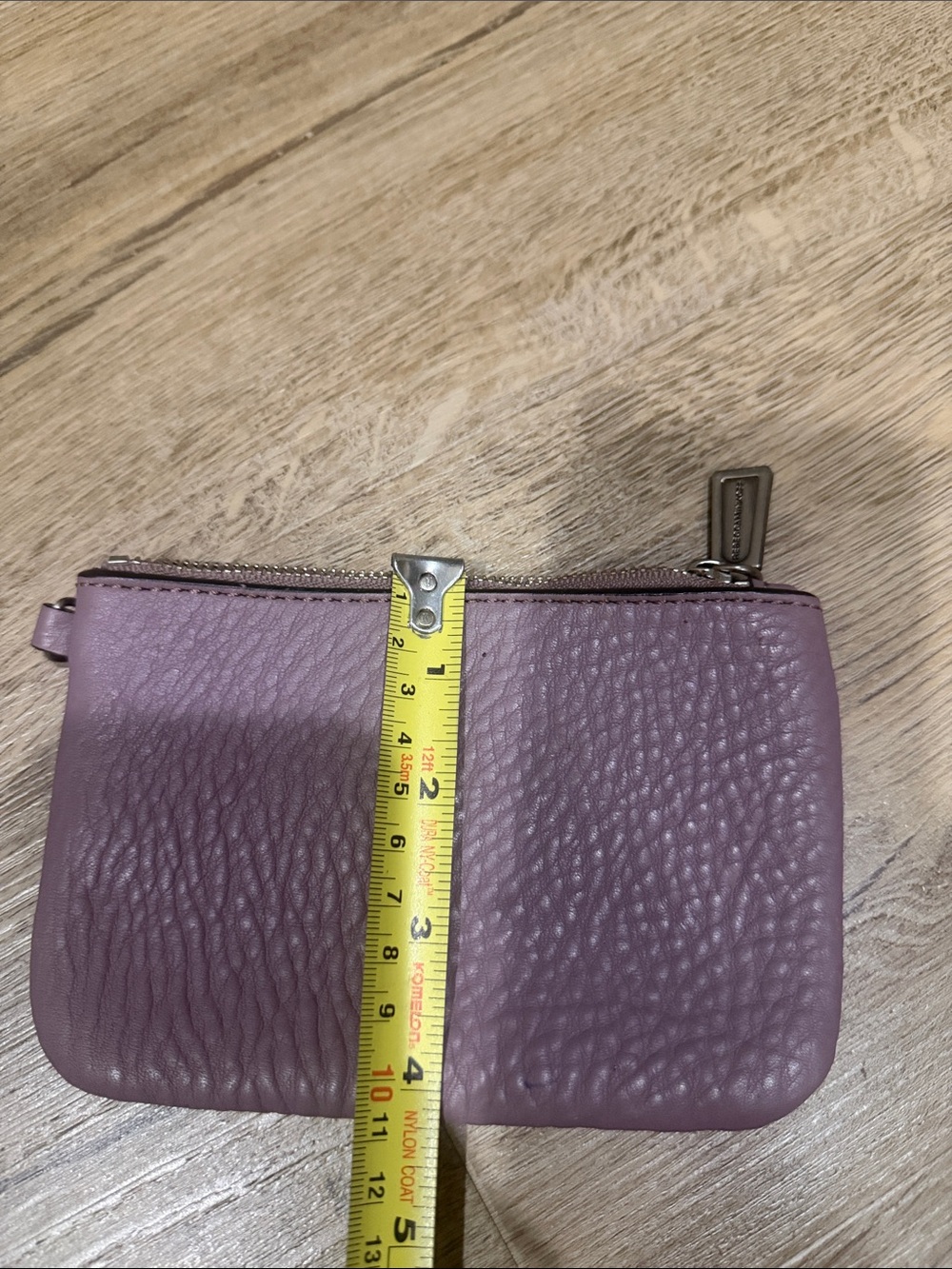 Rebecca Minkoff Dusty Lavender Pebbled Leather Tote with Zip Pouch - Picture 7 of 10